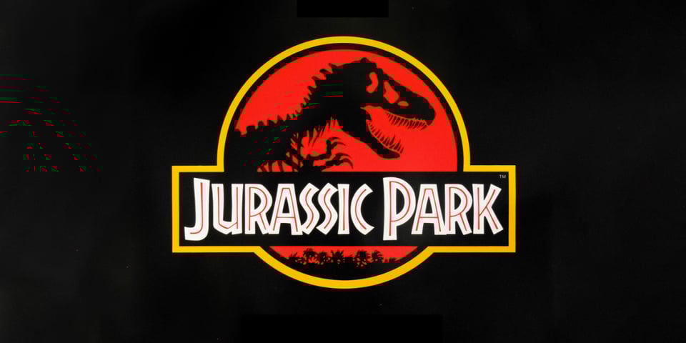 The Jurassic Park logo.