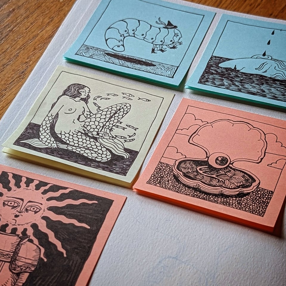 Works in progress for the show.