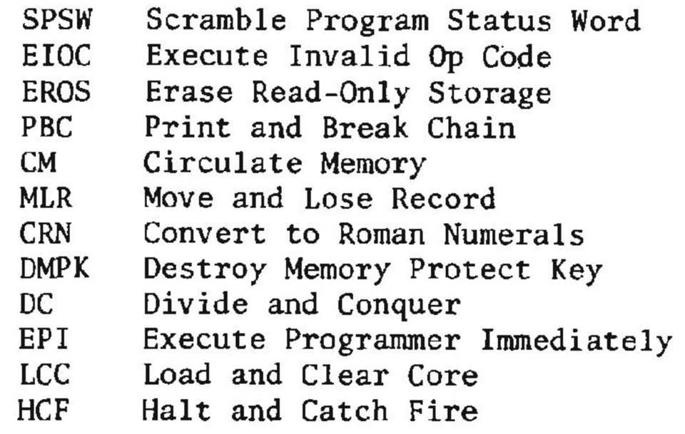 Humorous fake computer instructions from the 70s