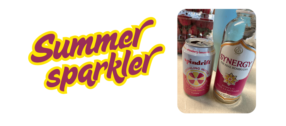 Summer Sparkler - Strawberry Lemonade Spindrift + Pomelo Pink Lemonade Synergy Kombucha