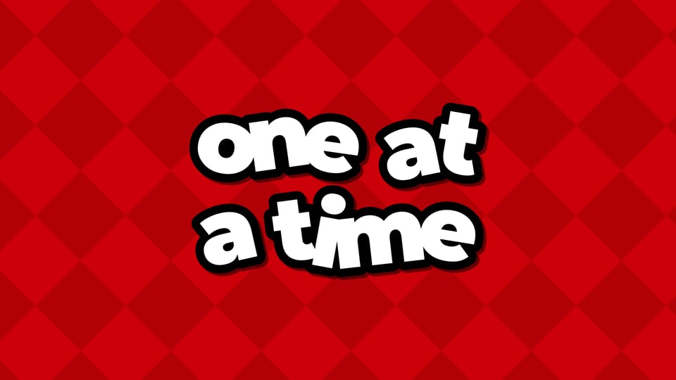one at a time title screen