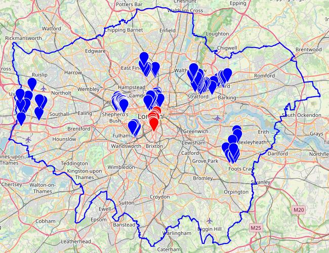 A map of mewses visited so far