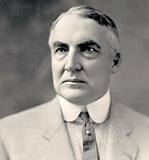 Warren G. Harding, President of the United States from 1921 to 1923. He had little to smile about.