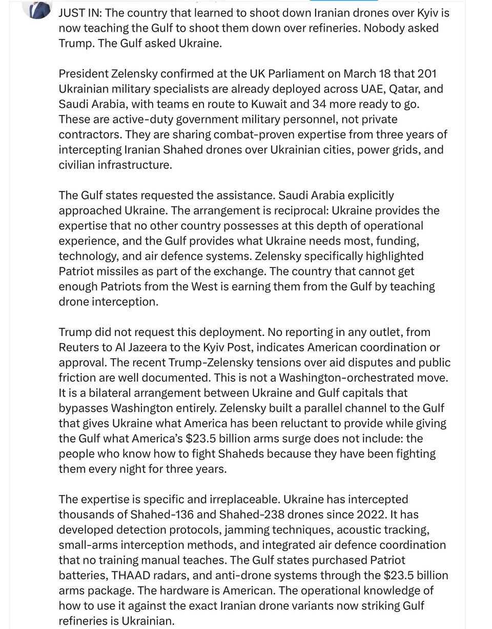 Guess who is helping out in the Middle East.