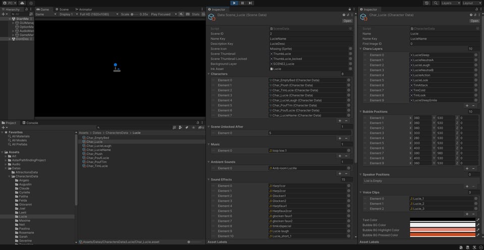 a screenshot of unity, everything is dark and ugly, with lot of meaningless (to me) text and options.I opened many windows to make it look even more scary