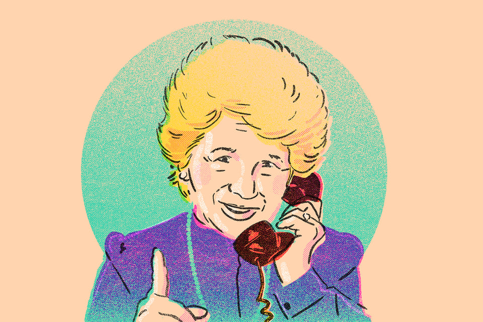 A drawing of Dr. Ruth Westheimer by Adam Waito