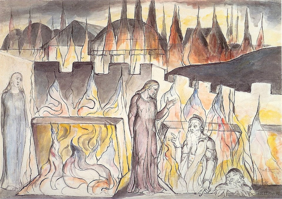 William Blake illustration of Dante’s inferno