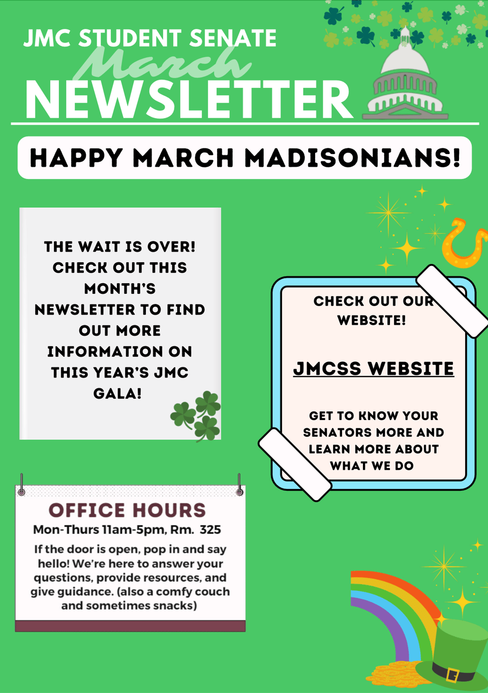 JMC Student Senate: March Newsletter