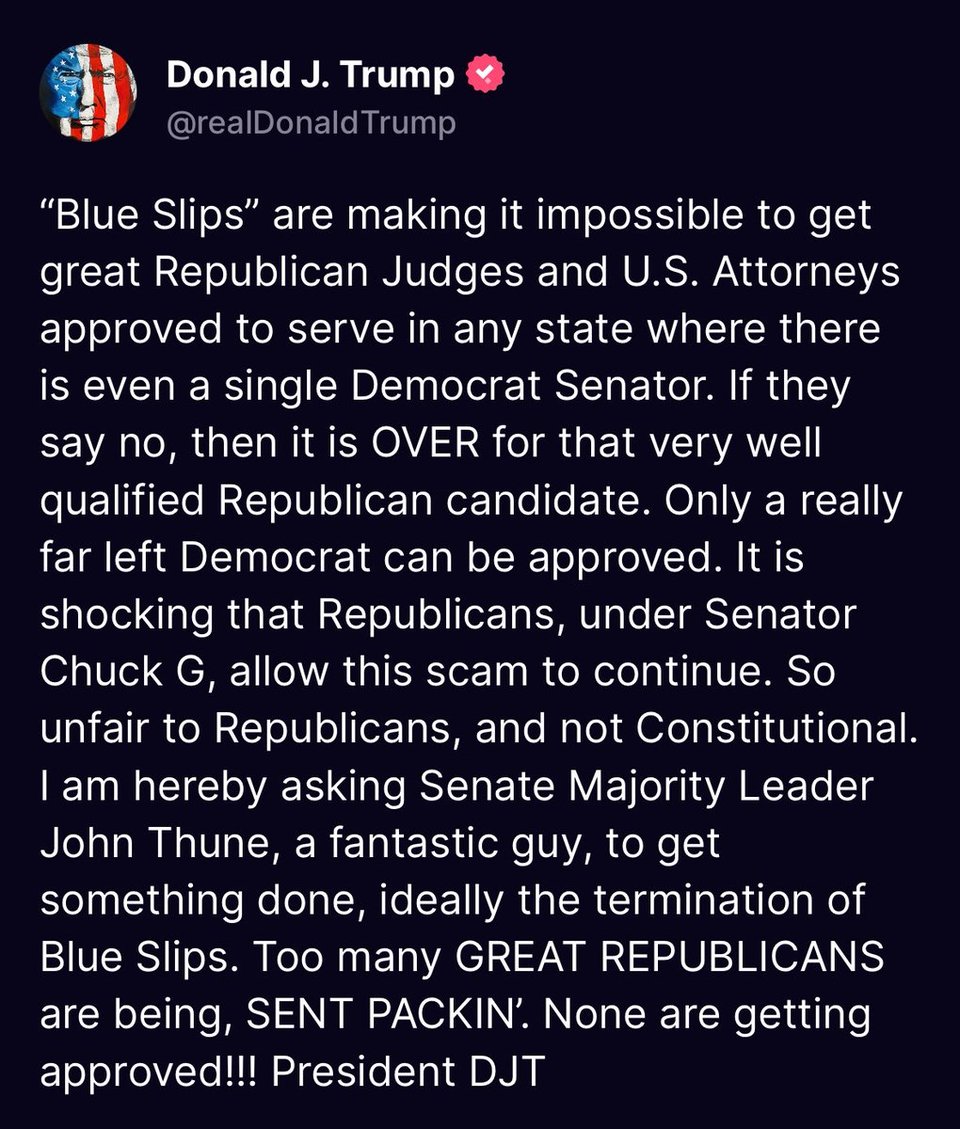 Trump’s power is thwarted by blue slips