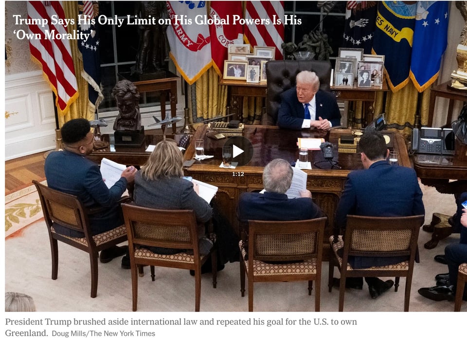 Trump with The NY Times reporters