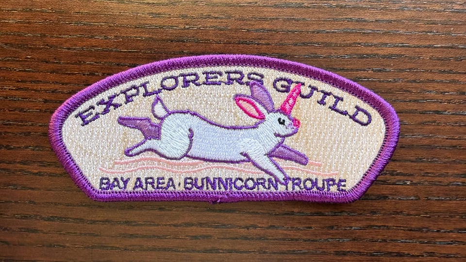explorer's guild bay area bunnicorn troupe patch
