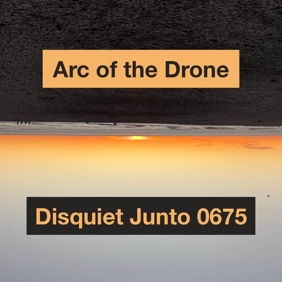 This image is a photo of the ocean at sunset, flipped upside down, with the project name and number superimposed.