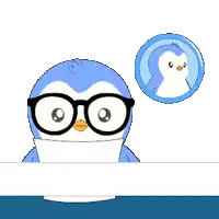 a penguin with glasses and a BREAKING NEWS banner