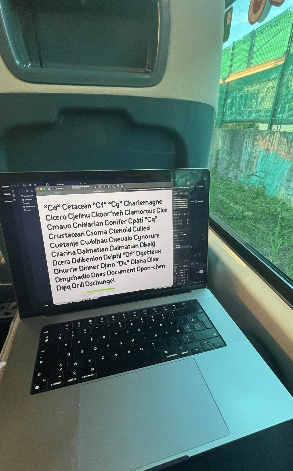Kerning Transept in a train