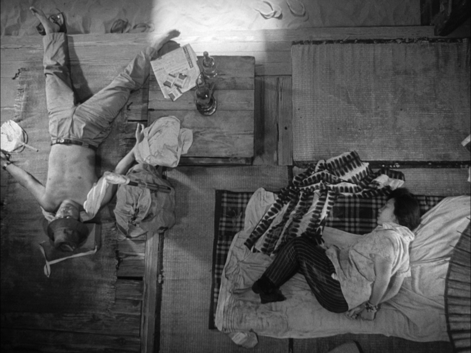 Kyōko Kishida and Eiji Okada in Teshigahara, The Woman in the Dunes (1964)