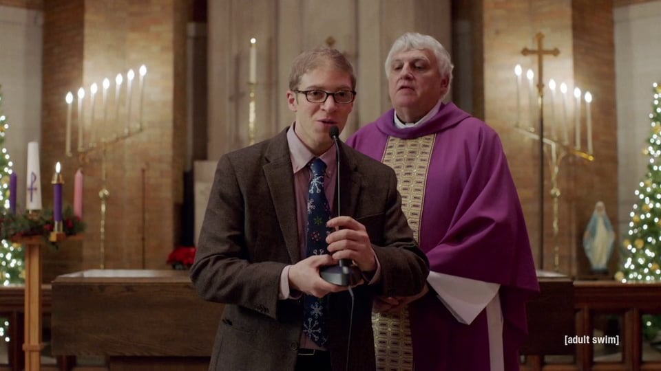 A still from "Joe Pera Reads You the Church Announcements"