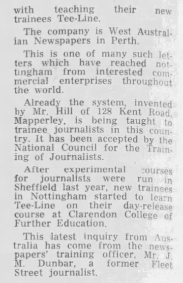 Teeline Shorthand article from 1969 - Part 2 of 2