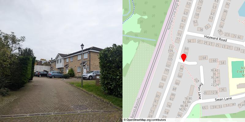 A picture and map of the mews