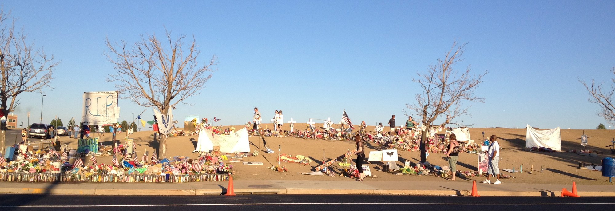 This is across the street from the Century movie theater in Aurora CO.  taken about 2 months after the shooting occurred.