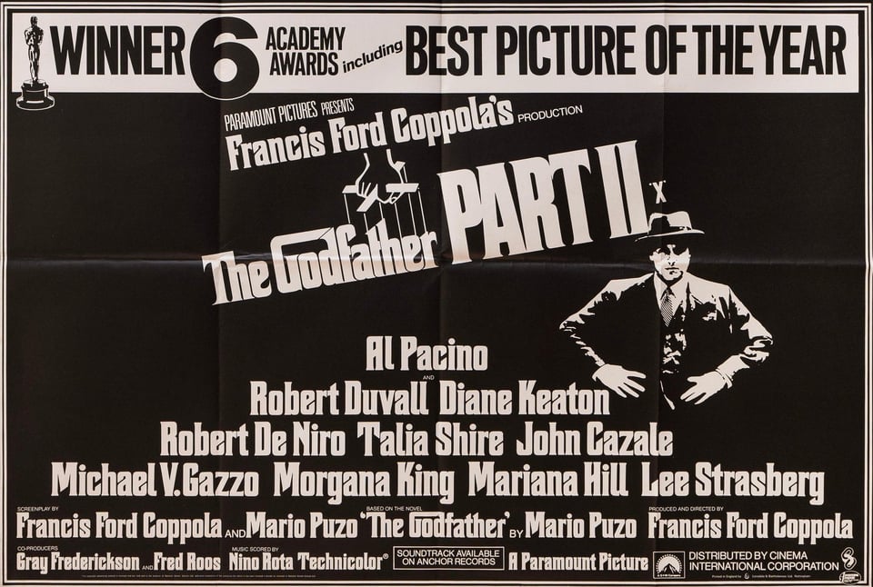 The original poster for "The Godfather Part II."
