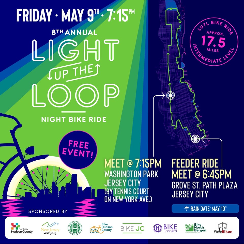 a poster for light up the loop