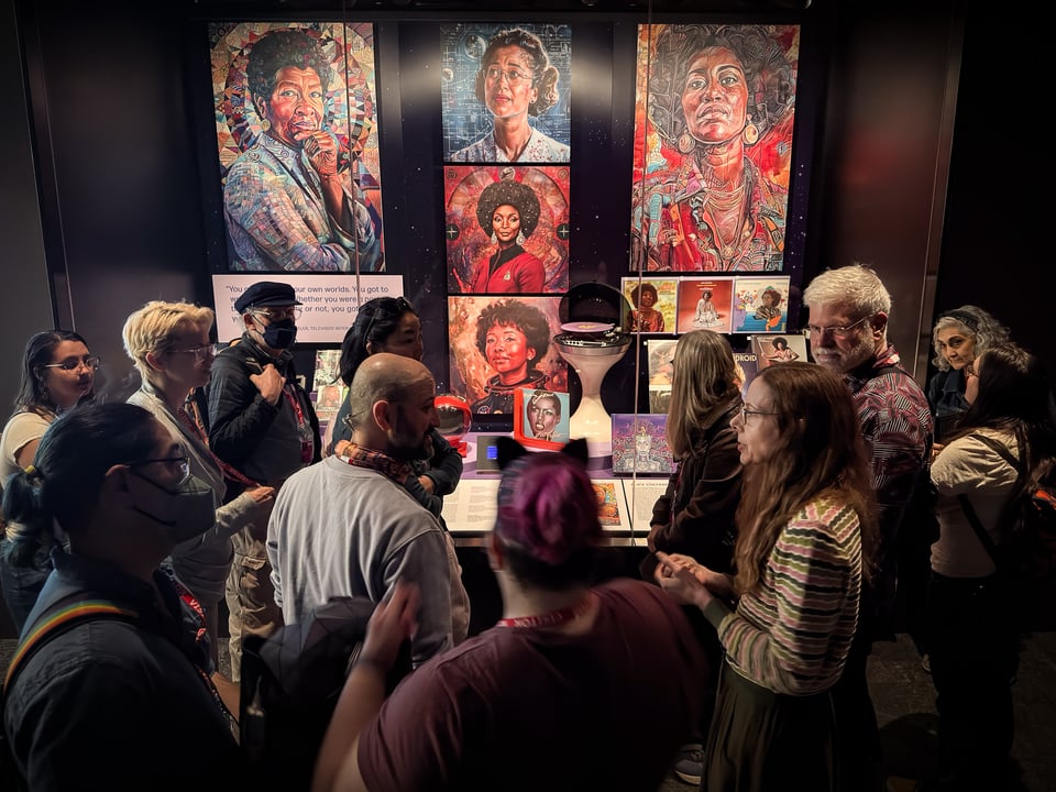 Learning about the exhibit