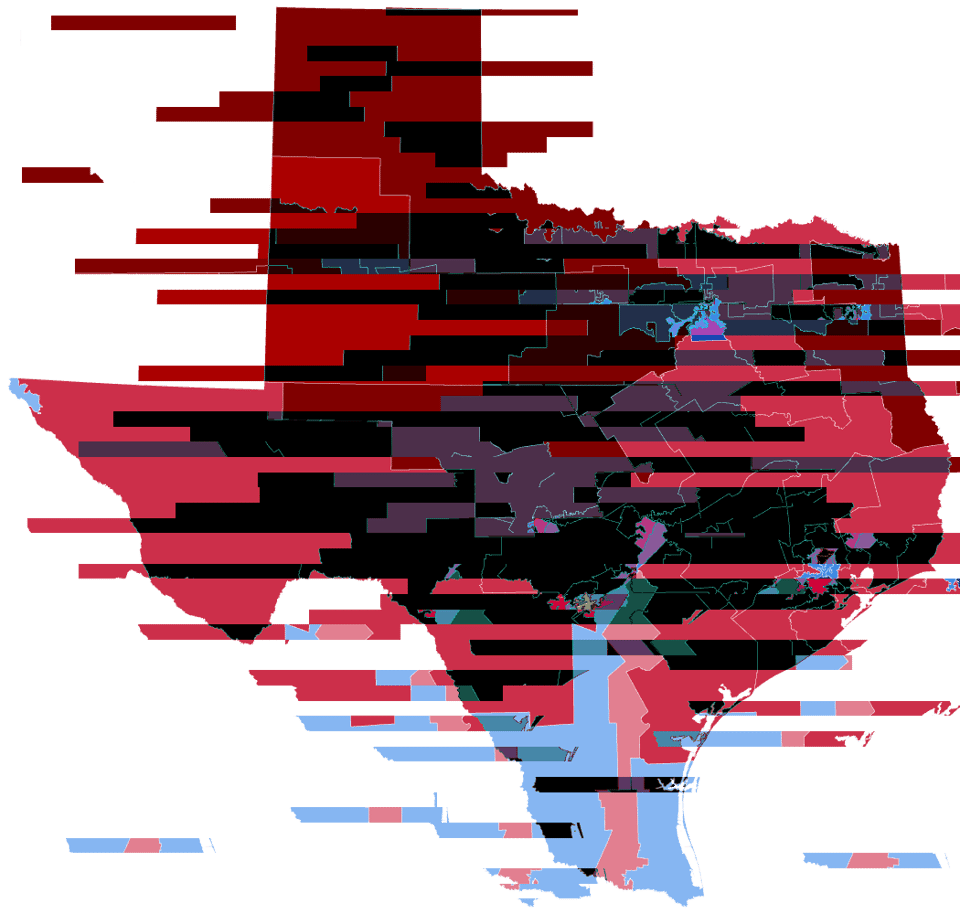Glitching texas map