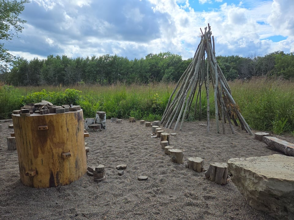 hat extremely excellent tipi, crafted of aspen trunks harvested from a part of the park where aspen didn’t really belong, was recently added to our natural-materials playground by hard-working, wise and treasured FSPA member Wally Siewert. Thanks, Wally! / Photo by Pamela Miller