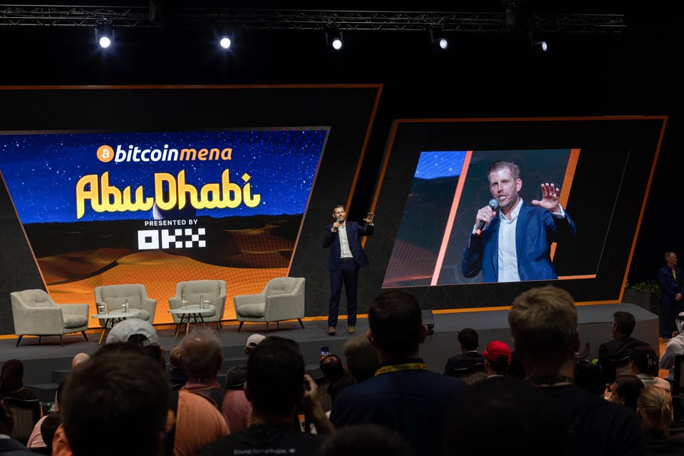 At a Bitcoin conference in Abu Dhabi last December, Eric Trump was invited to appear as the keynote speaker