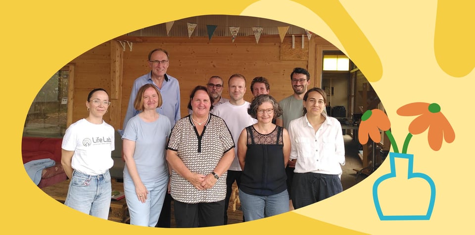 Gruppenfoto vom Termin mit Frau Schopper.
