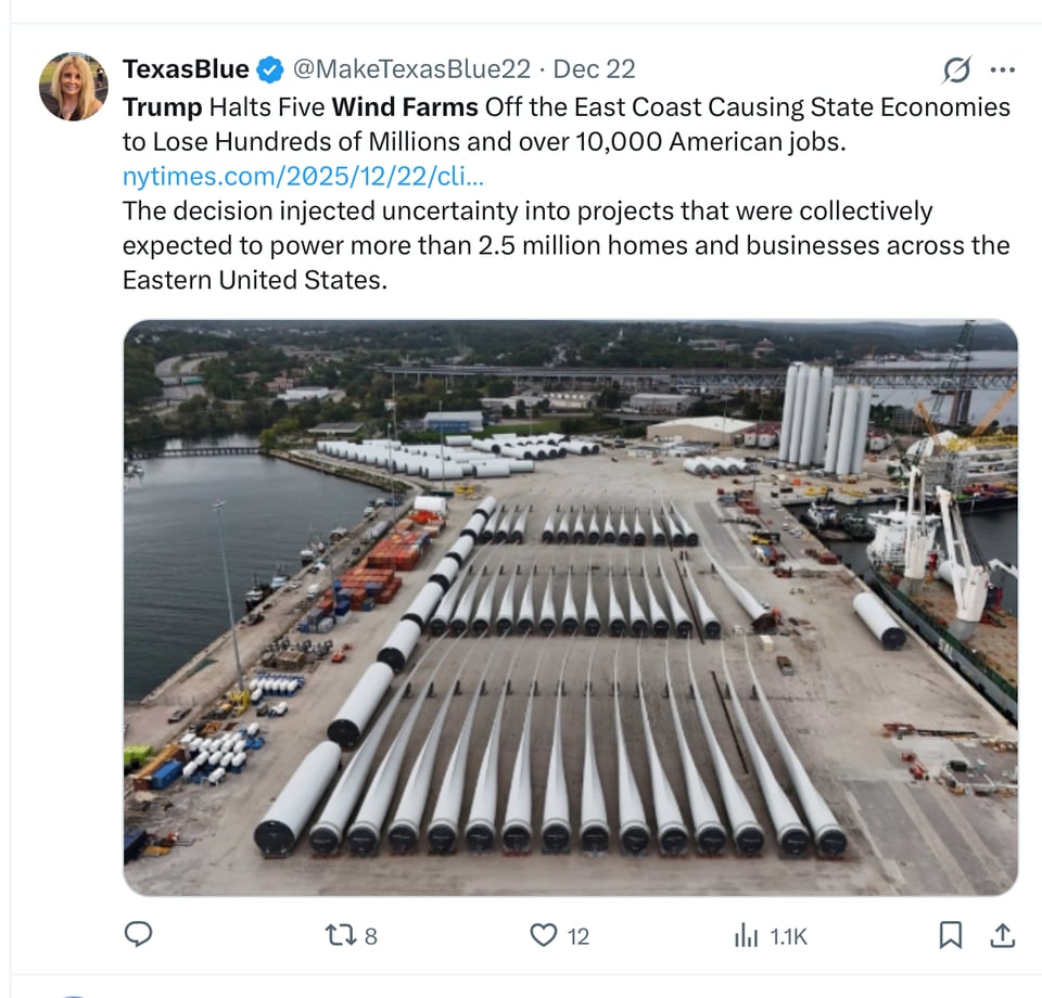 Trump ending electricity for many