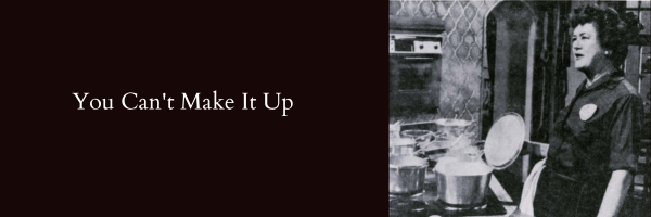 Julia Child on set of cooking show