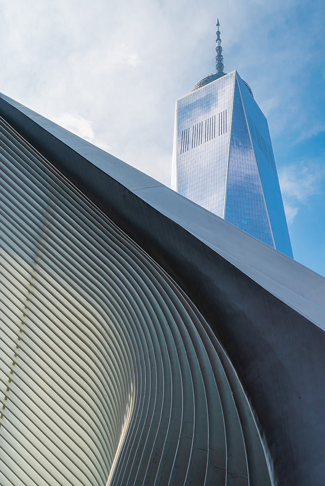 One WTC with the Oculus in the foreground.