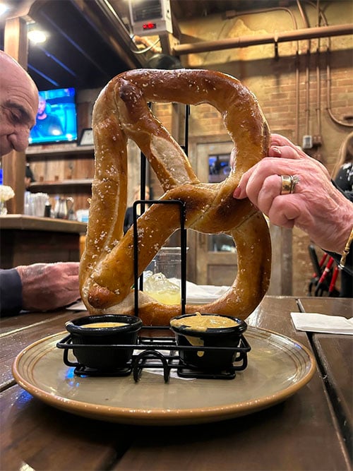 a giant ass pretzel