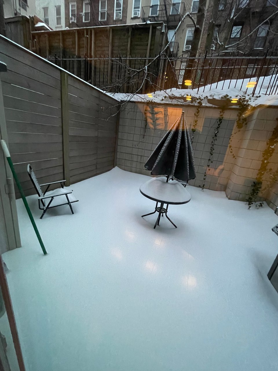 My back patio frozen over (it still is)