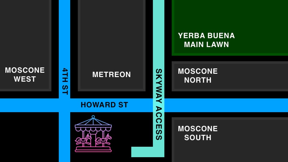 Map of the LeRoy King Carousel.
