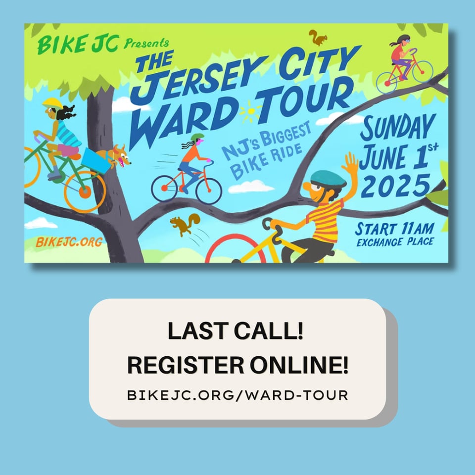 a poster for the jersey city ward tour