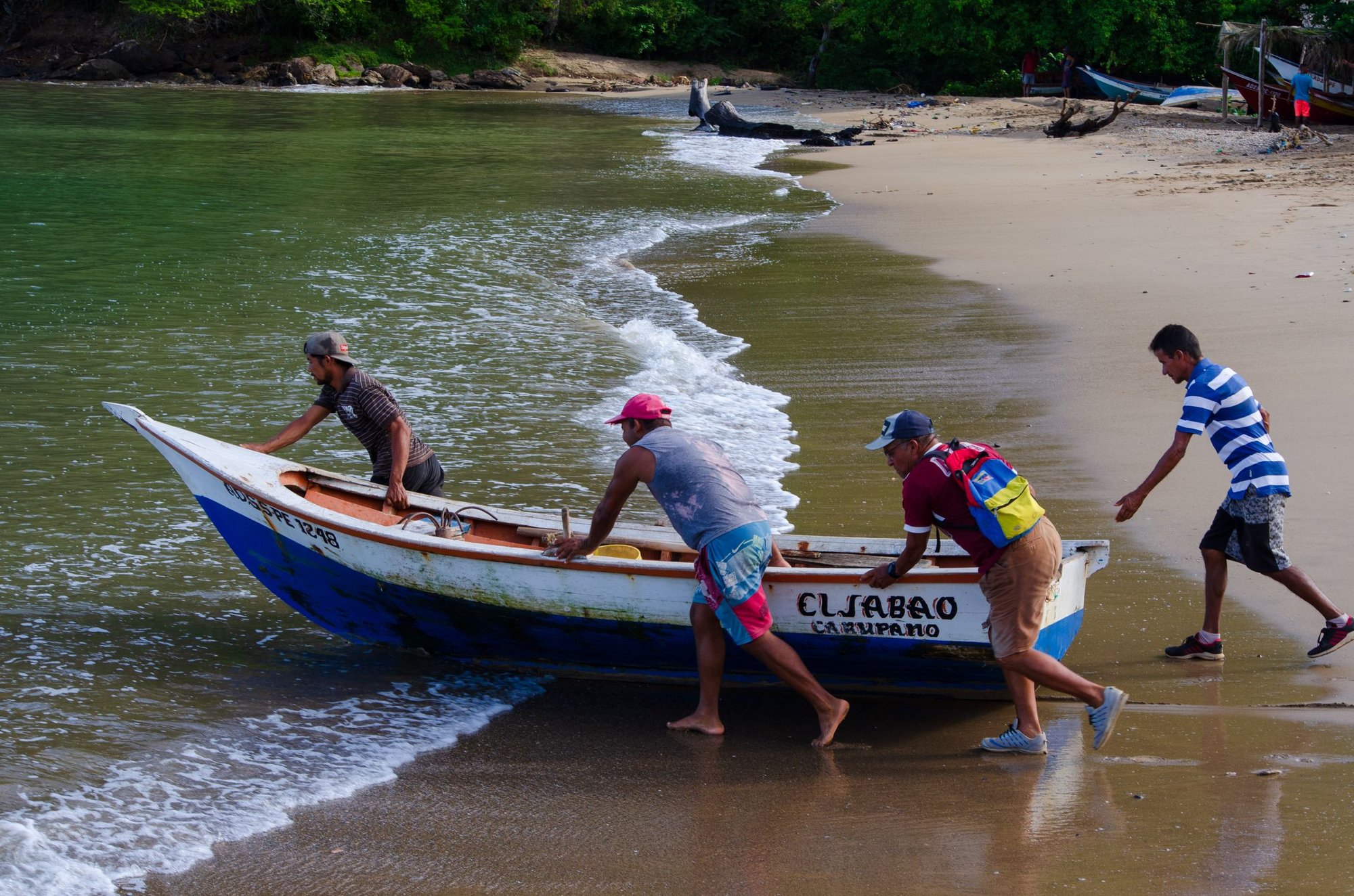 Pescadores artesanales en Carúpano, estado Sucre