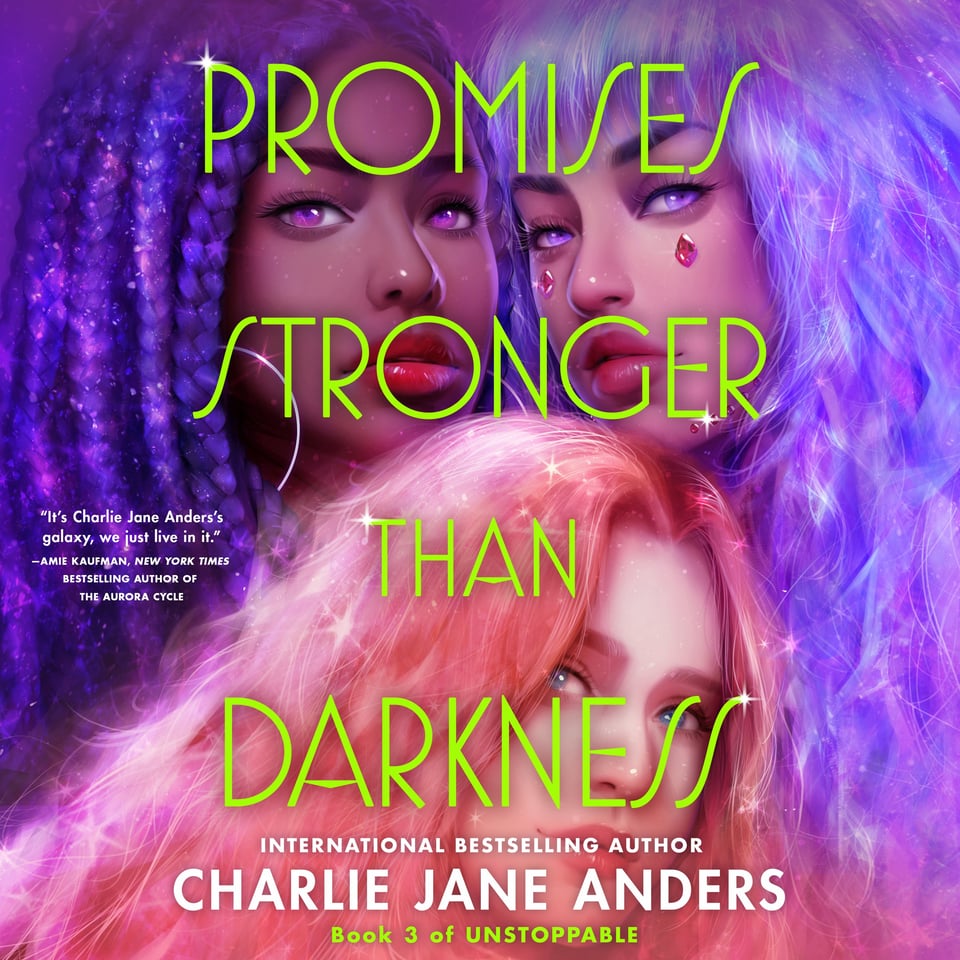 The cover of Promises Stronger Than Darkness with art by Razaras and design by Leslie Worrell
