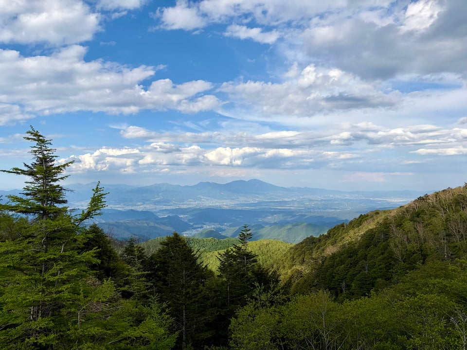 Sky over mountain ranges