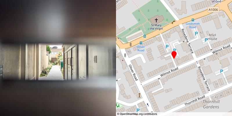 A picture and map of the mews