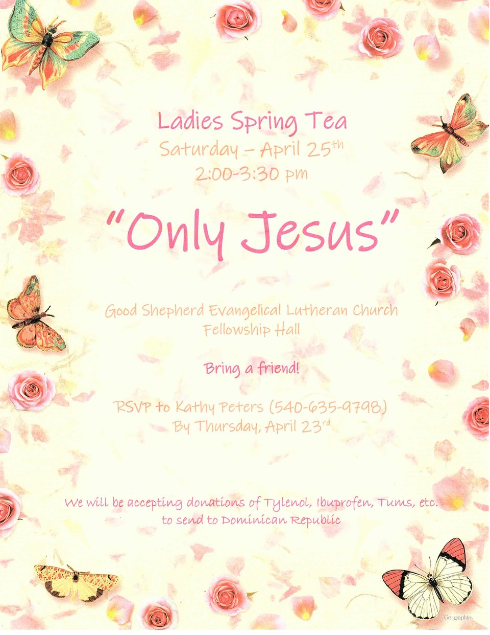 Update from Good Shepherd, April 21, 2026