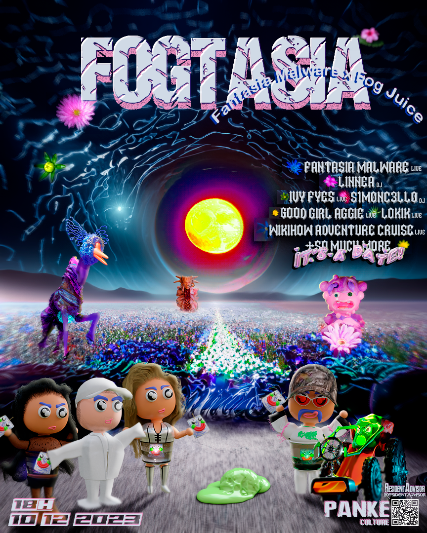 Poster of Fogtasia featuring acts and venue