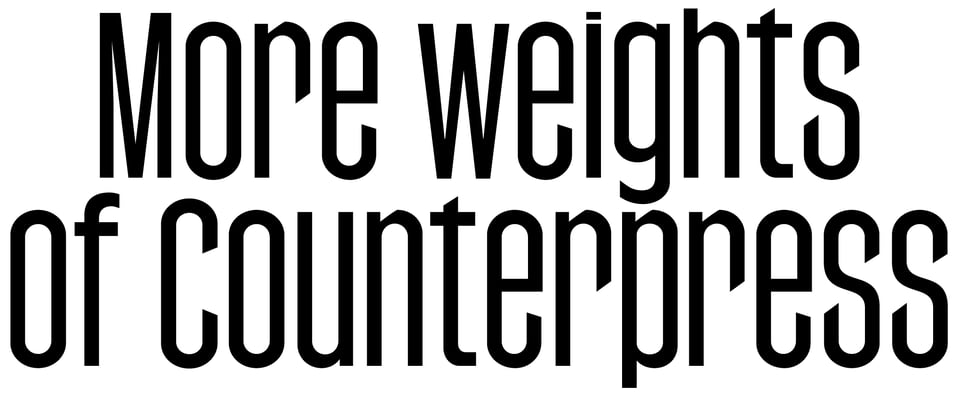 More weights of Counterpress