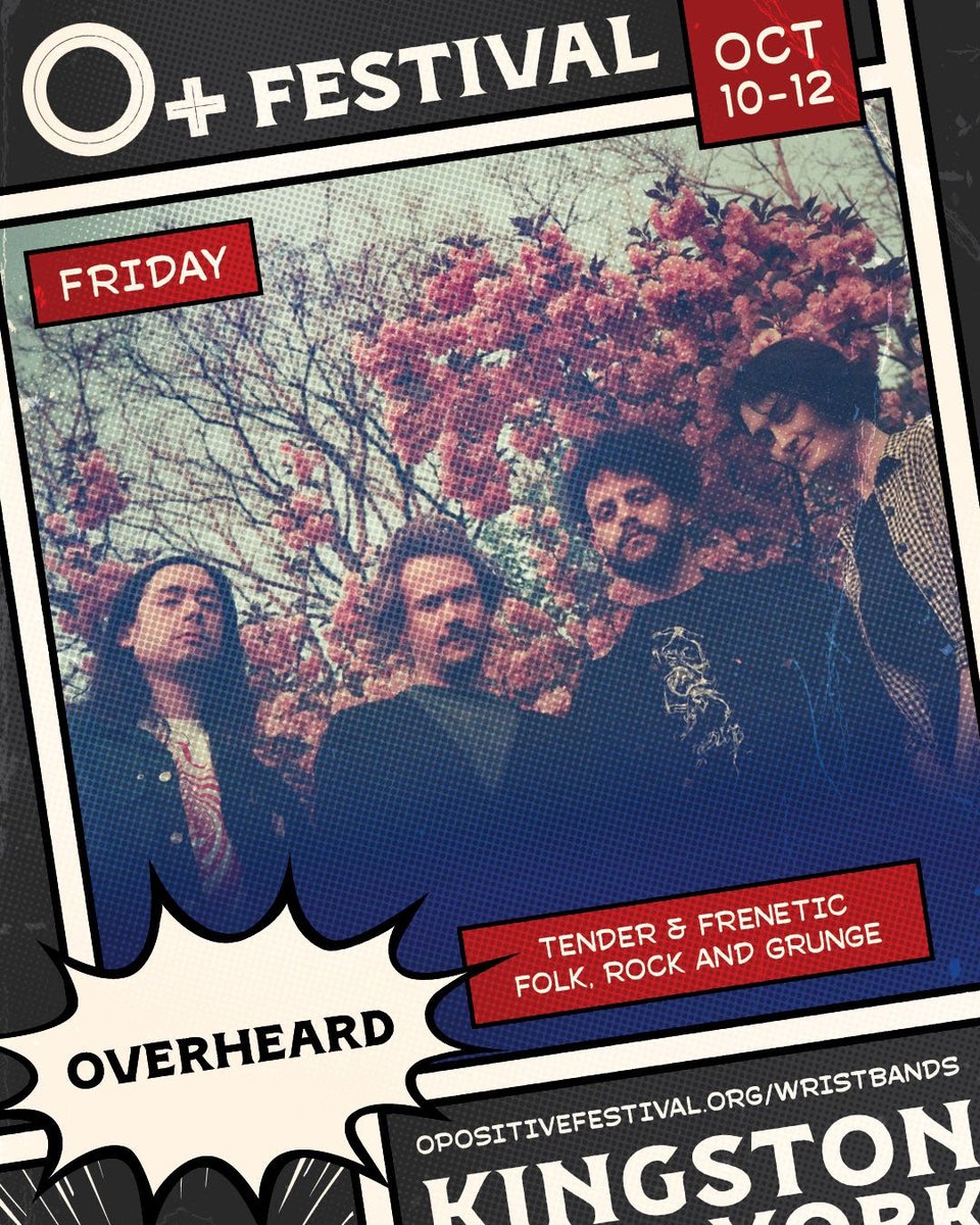 a photo of the band Overheard, in promotion of their performance for O+ Festival in Kingston on Friday, October 10th, 2025.