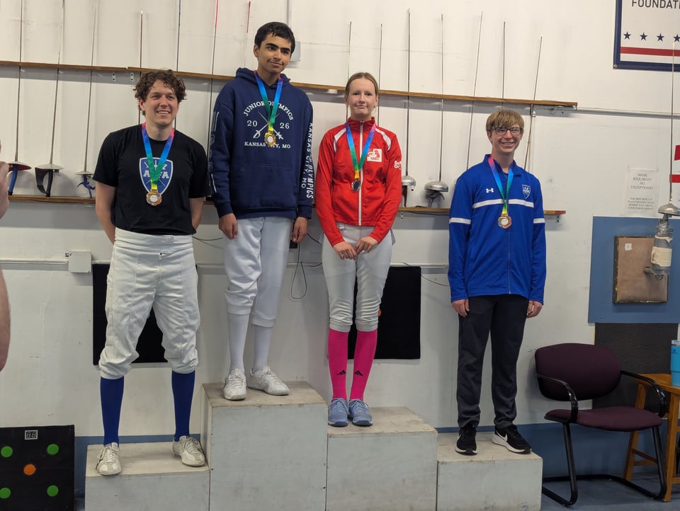 Medalists in Y12 Mixed Epee