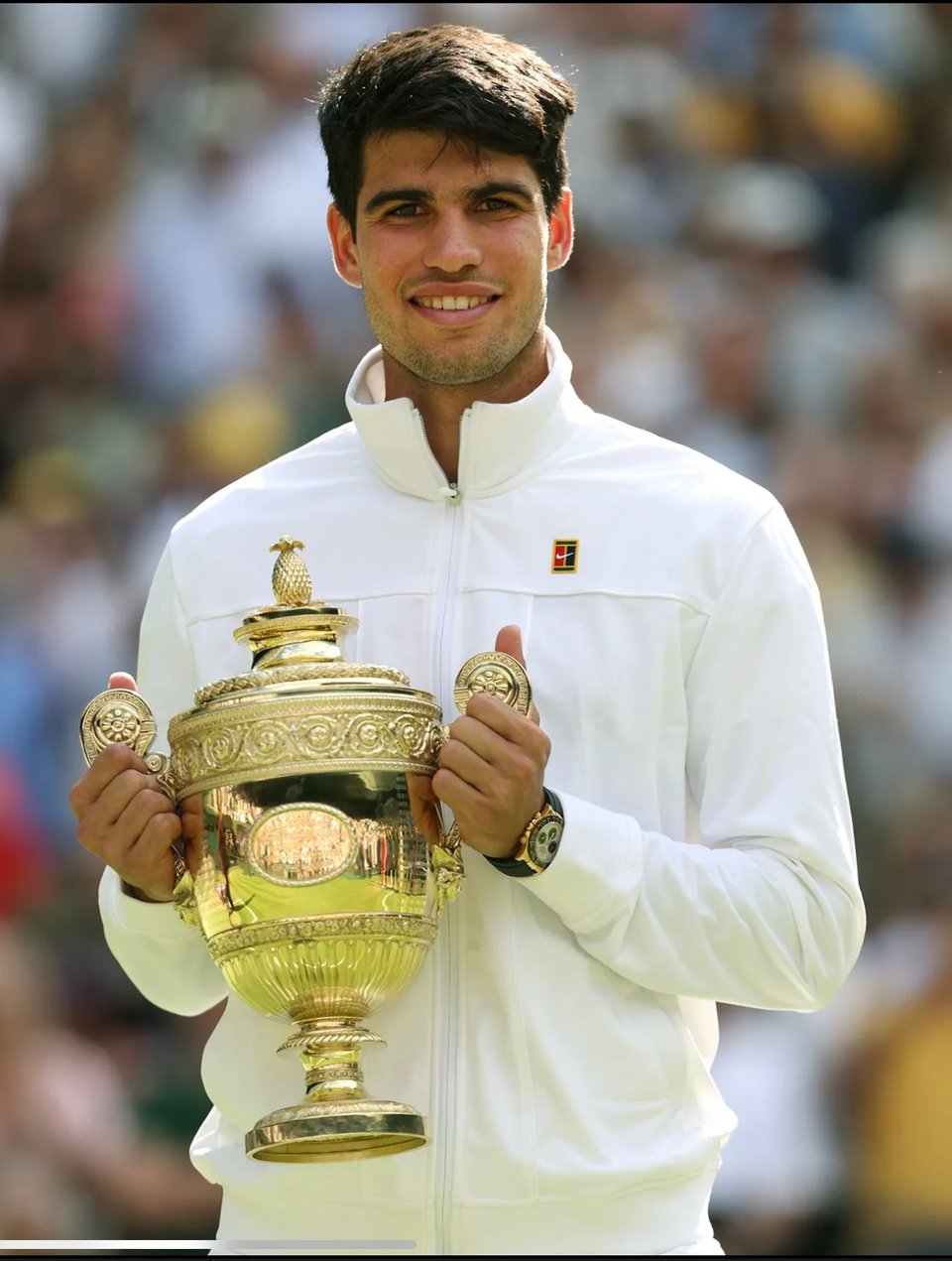 Alcaraz in June 2024 when he won Wimbledon.