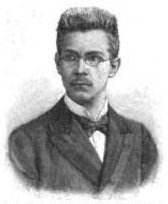 A black and white photo of a German guy