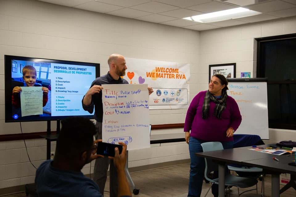 RVAPB working with the community to come up with project proposals.