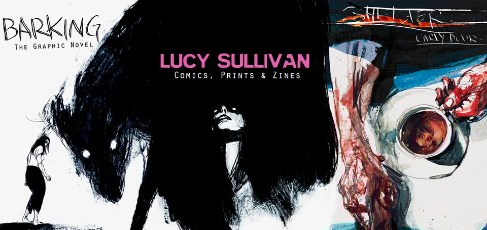 Banner of Lucy's comics - BARKING & SHELTER: Early Doors